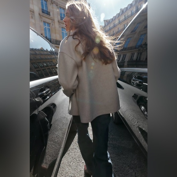 ZARA SOFT DOUBLE-BREASTED COAT - Picture 7 of 10